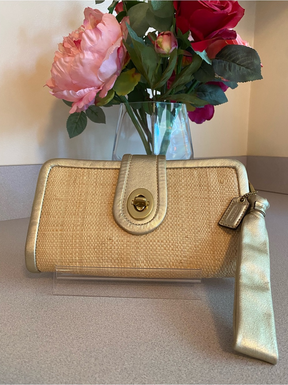 Coach 2008 Parker Straw Clutch Wristlet